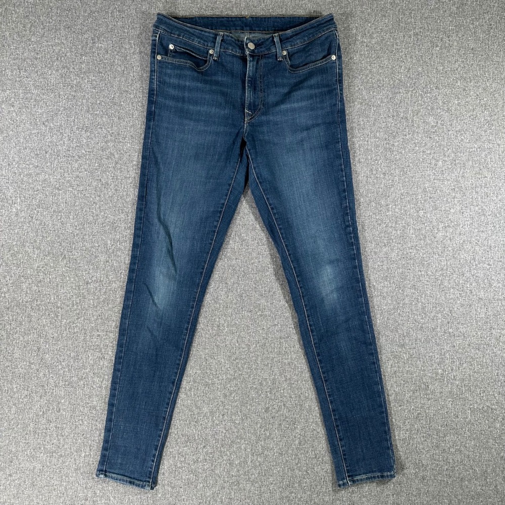 Levis 711 Skinny Jeans Womens 30x32 Dark Wash Blue Denim Stretch Slim Pants